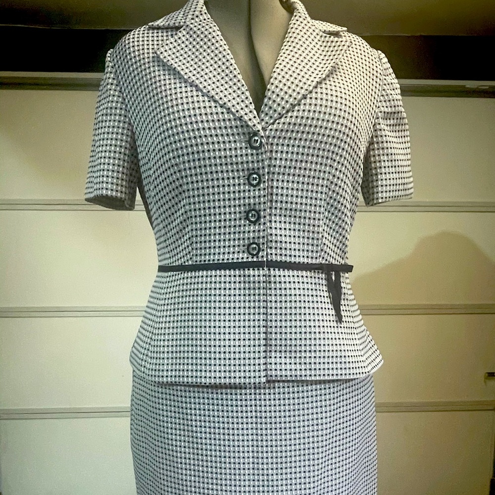 Two piece blue suit